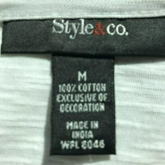 Style & Co NWOT Bohemian Style Tank Top Dressy Cotton Women's Size Medium Ivory - Picture 6 of 7